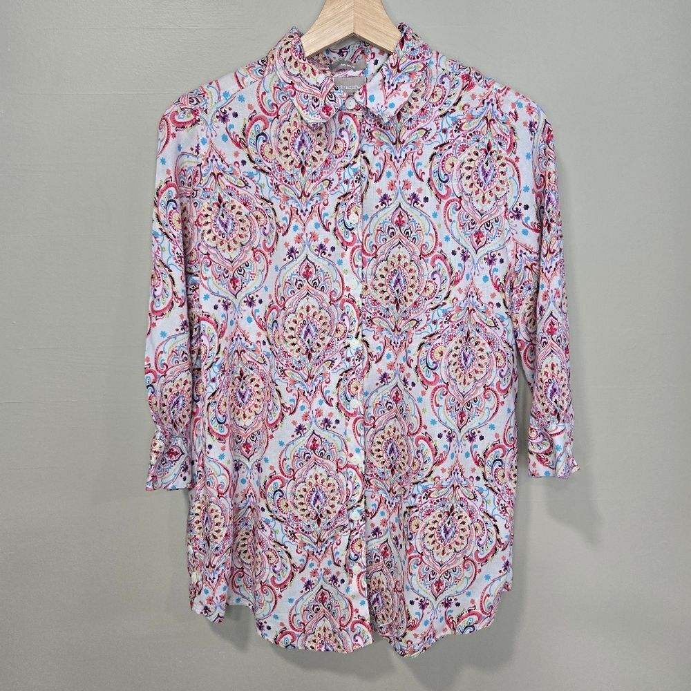Chico's Paisley Patterned Women's Shirt Size 1P